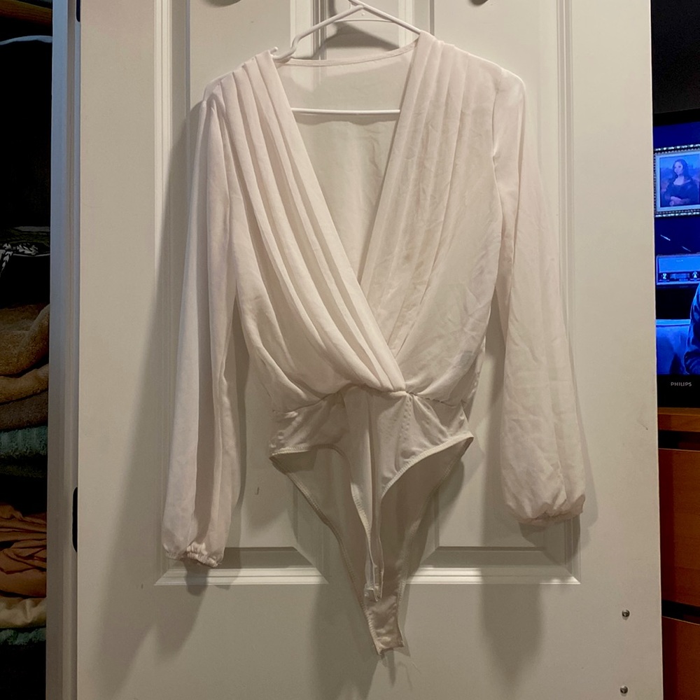 Bodysuit white see through
